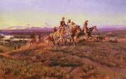 Charles M Russell Men of the Open Range oil painting picture wholesale
